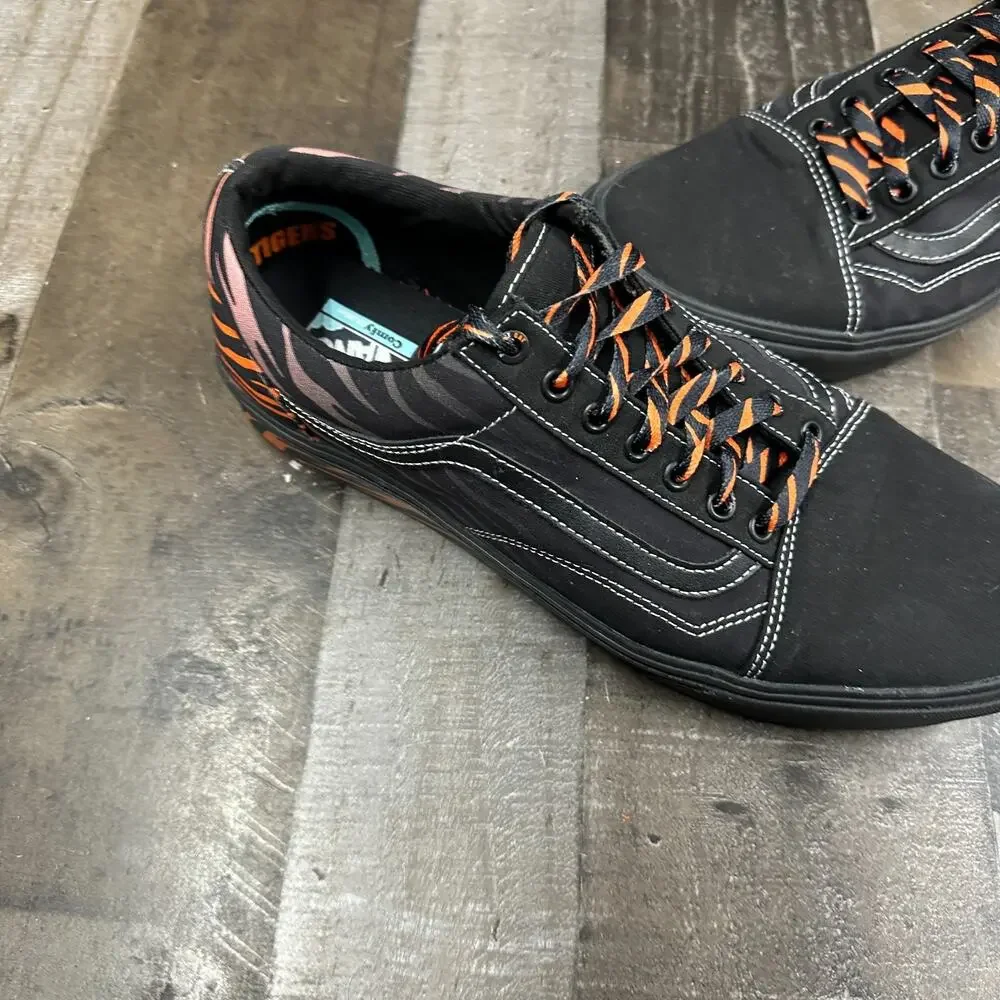 Vans Old School Discovery Project Cat Tiger Shoes Mens Sizes 13 Stripes Orange‎